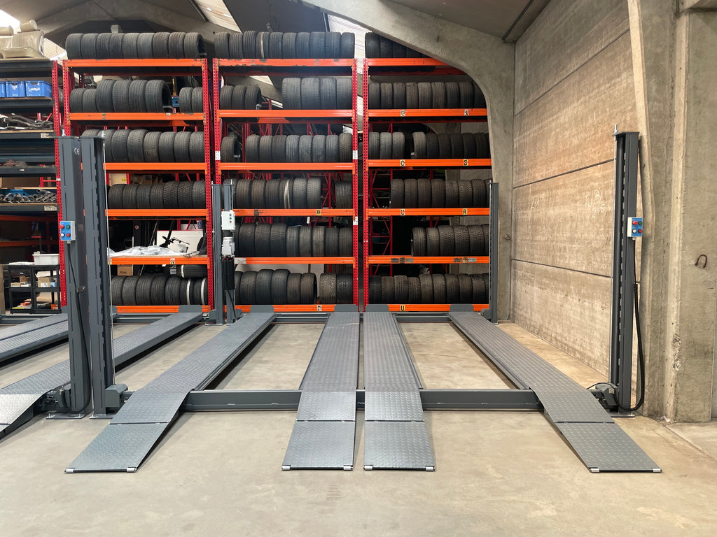 4 koloms dubbele parkeerhefbrug 4,5 Ton - volautomatisch